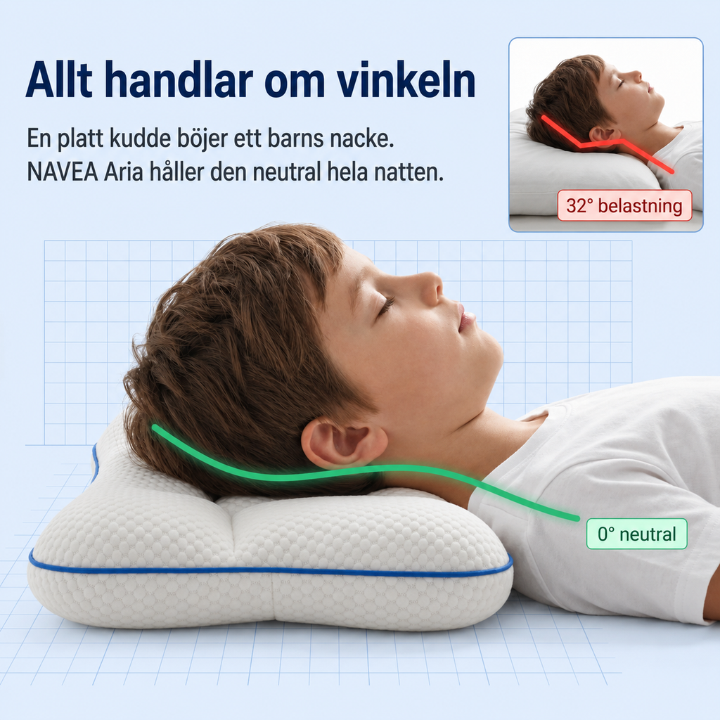 NAVEA Aria™ — Kudde för barns hållning & luftvägar