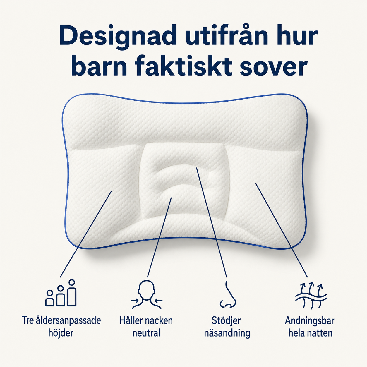 NAVEA Aria™ — Kudde för barns hållning & luftvägar