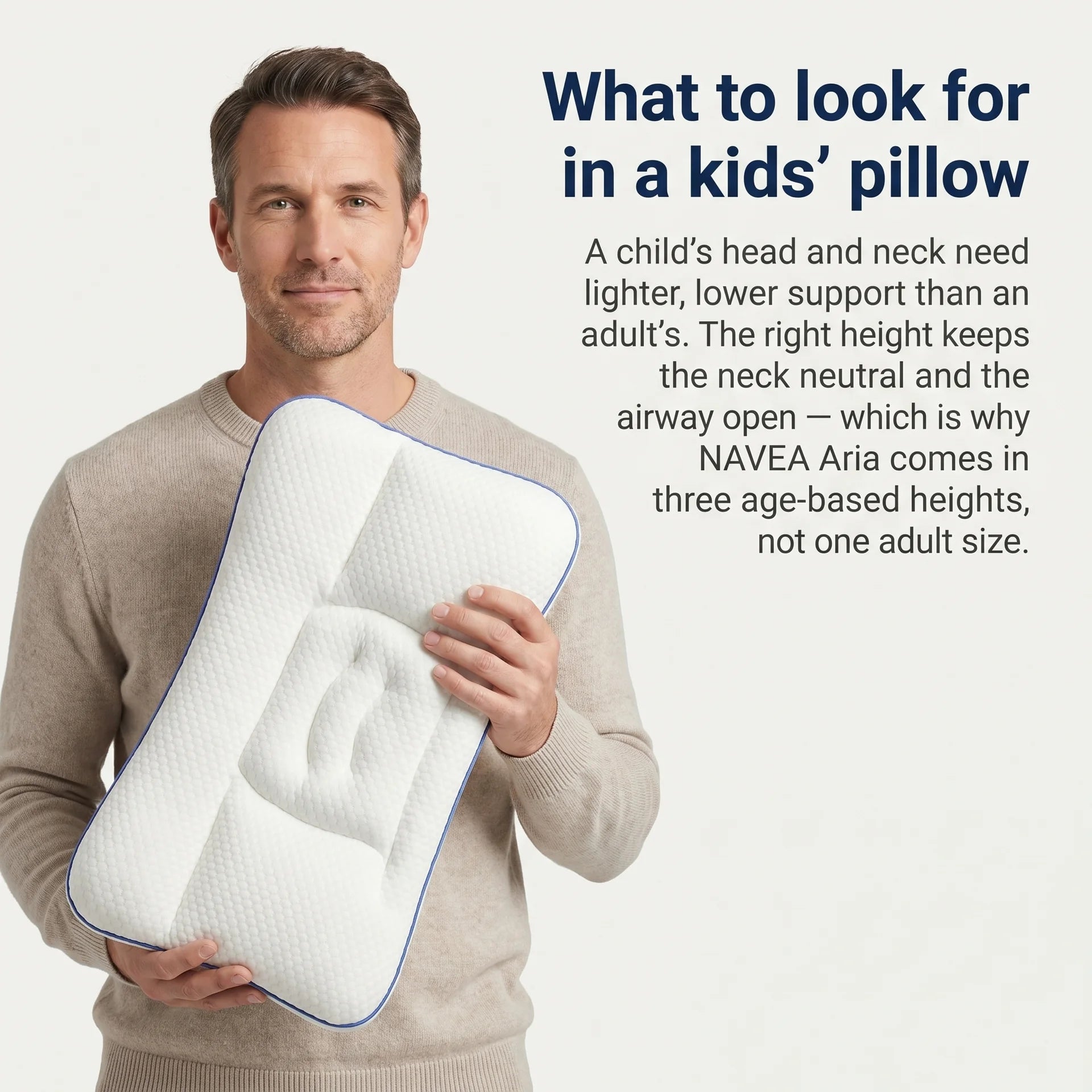 NAVEA Aria™ — Kids Posture & Airway Pillow