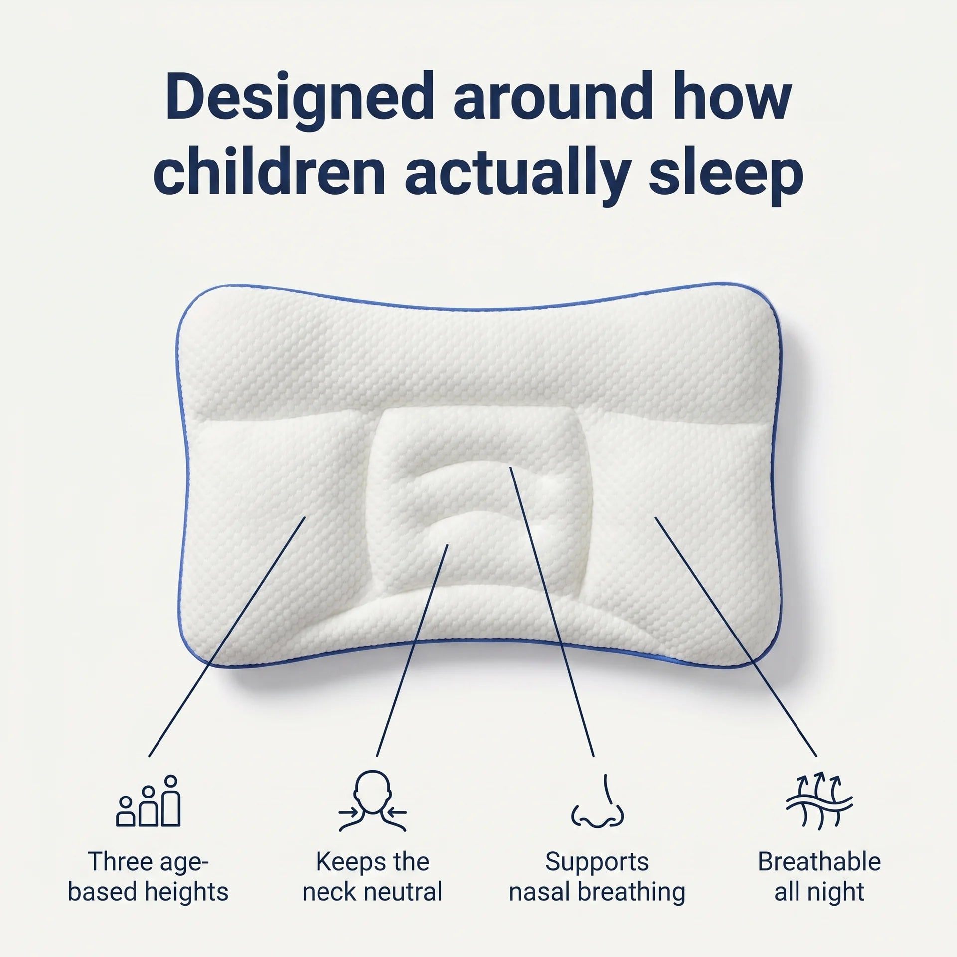 NAVEA Aria™ — Kids Posture & Airway Pillow